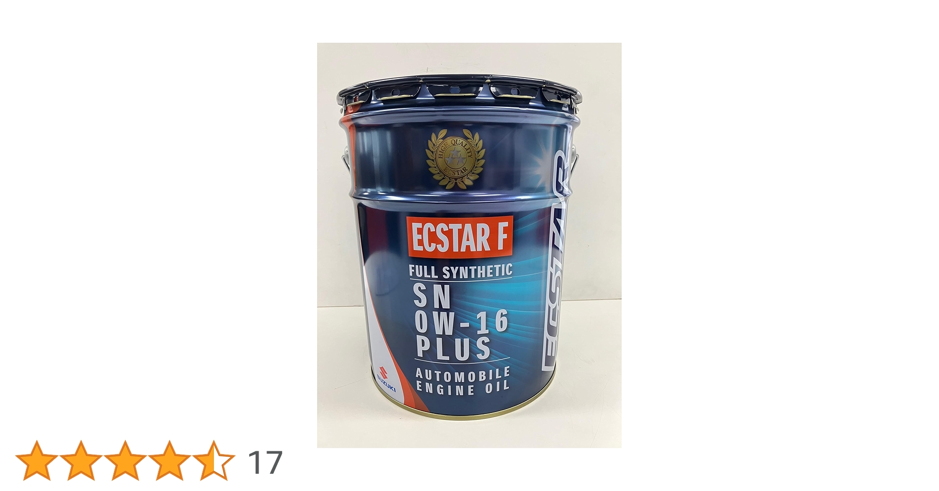 スズキ エクスター F 0W-16 SN PLUS 20L Amazon | SUZUKI/スズキ エクスターF SN 0W-16 PLUS 20L 品番